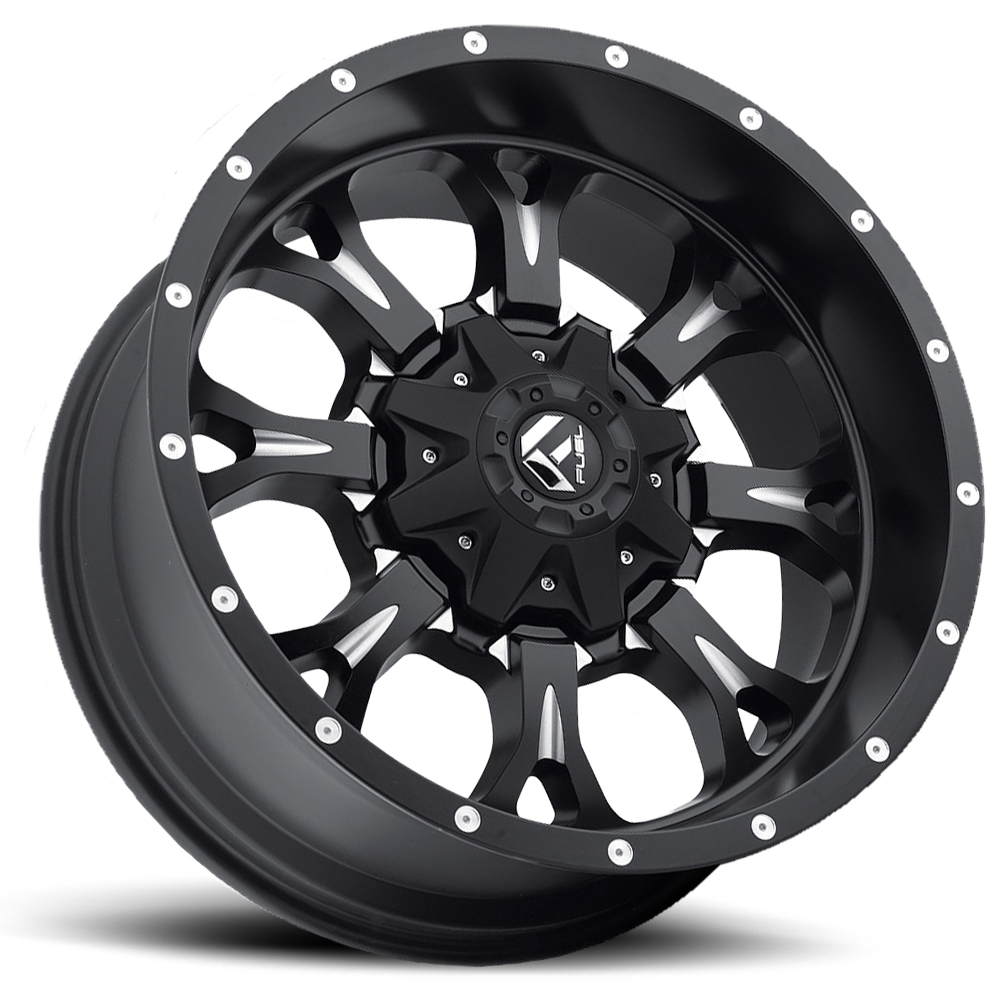 Aluminum Wheels 17X9 Krank D517 8 On 165.1 Matte Black Milled 125.2 Bore 20 Offset Fuel Off Road Wheels