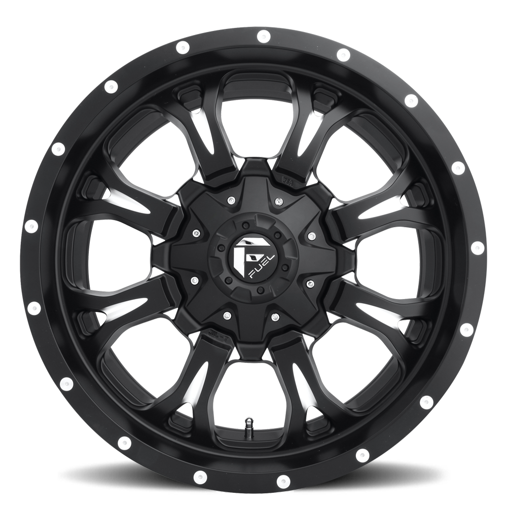 Aluminum Wheels 20X10 Krank D517 8 On 180 Matte Black Milled 125.2 Bore -12 Offset Fuel Off Road Wheels