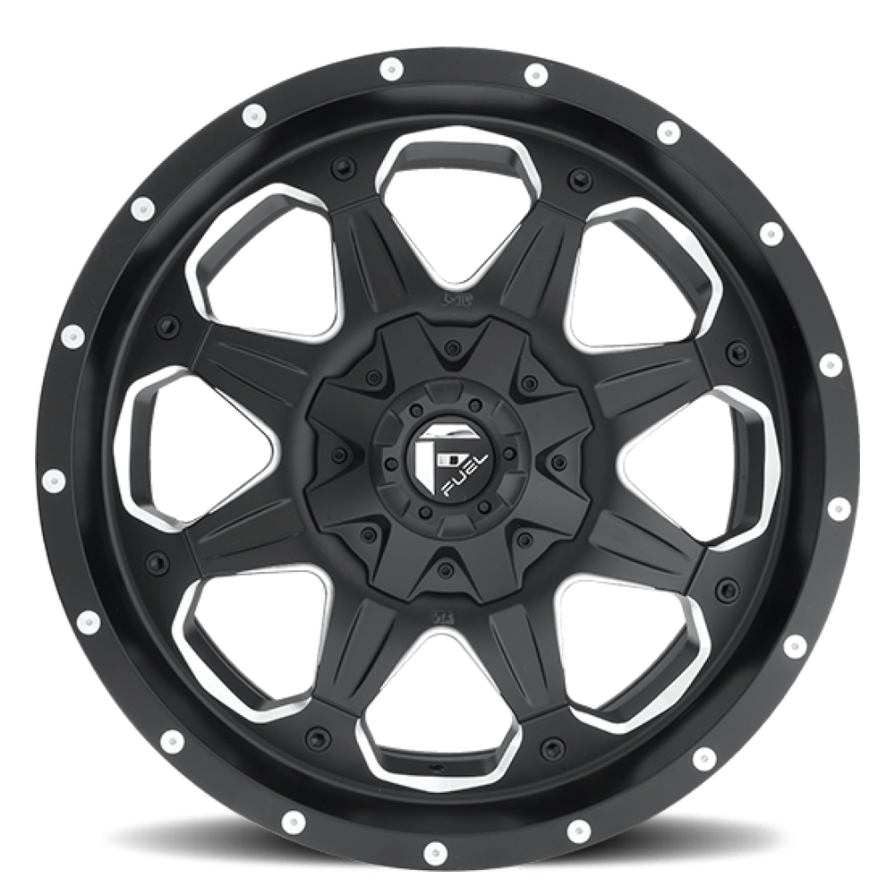 Aluminum Wheels 17X9 Boost D534 6 On 135/6 On 139.7 Black Milled 106.4 Bore -12 Offset Multi Spoke Fuel Off Road Wheels