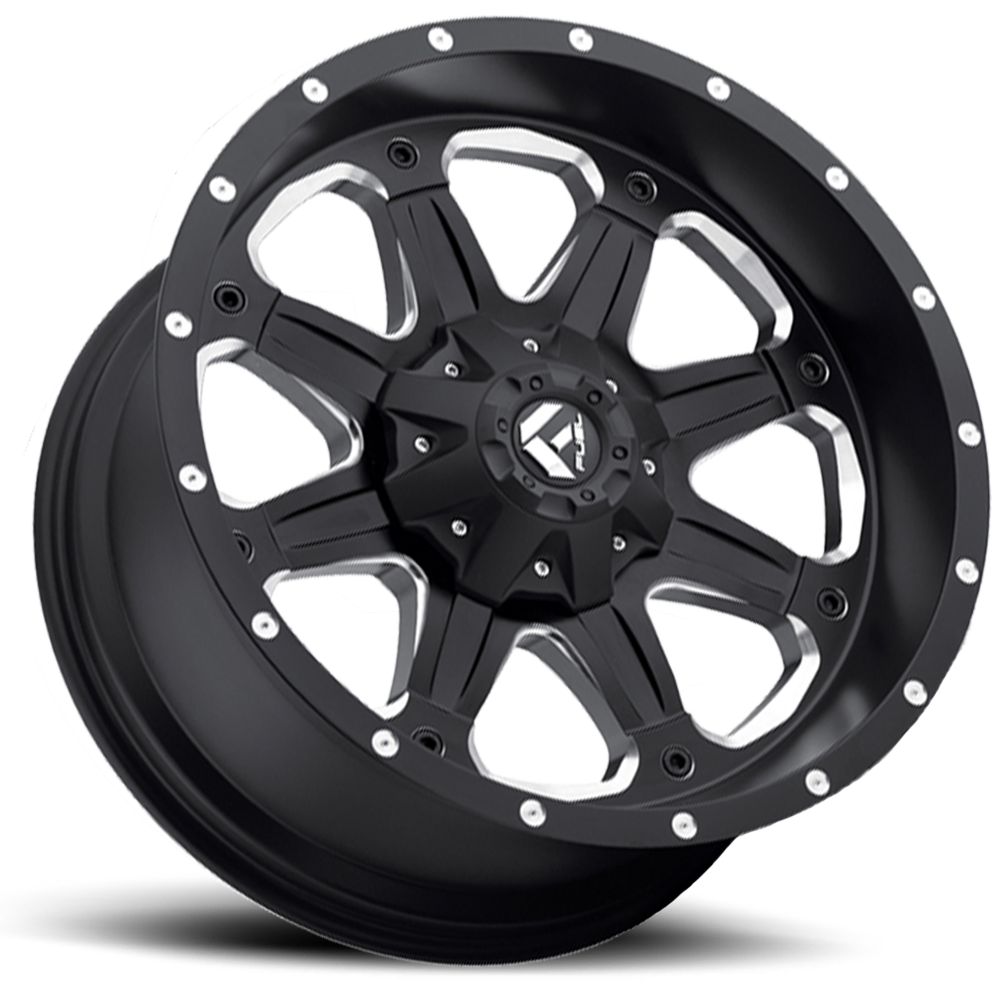 Aluminum Wheels 18X9 Boost D534 5 On 114.3/5 On 127 Black Milled 78.1 Bore 1 Offset Multi Spoke Fuel Off Road Wheels