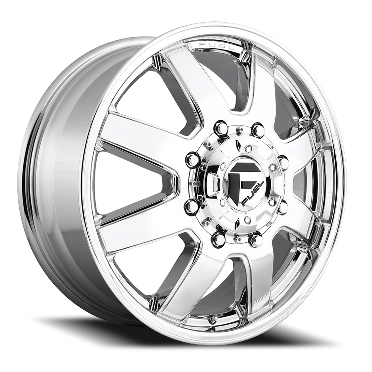 Dually Wheels 20X8.25 Maverick Dually D536 8 On 165.1 Chrome 121.5 Bore 122 Offset 7 Spoke Front Dually Fuel Off Road Wheels