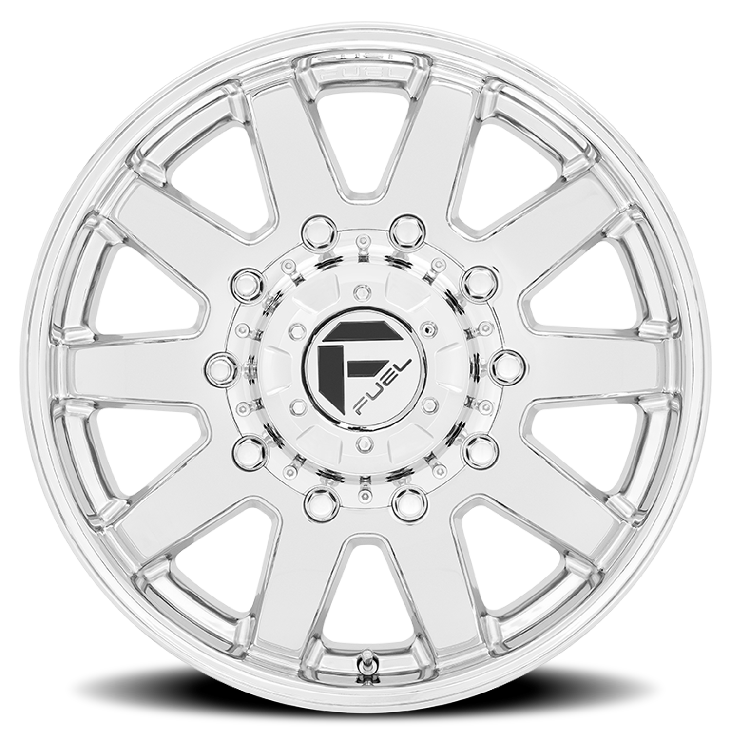Dually Wheels 20X8.25 Maverick Dually D536 10 On 225 Chrome 170.1 Bore 105 Offset 7 Spoke Front Dually Fuel Off Road Wheels