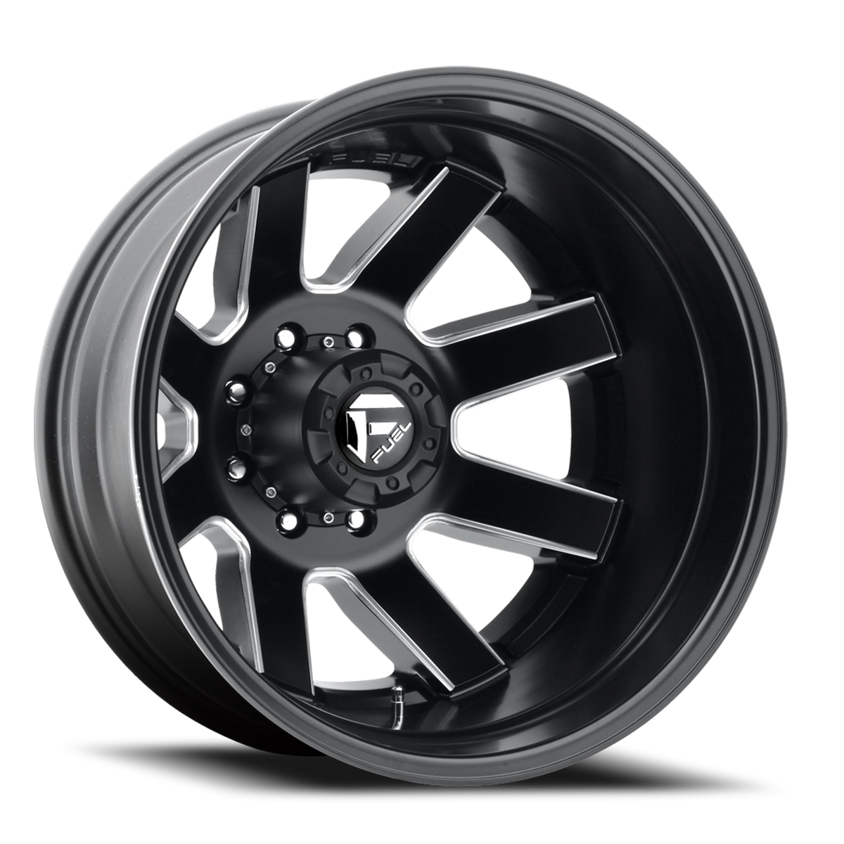 Dually Wheels 17X6.5 Maverick Dually D538 8 On 200 Black Milled 142 Bore -140 Offset 7 Spoke Outer Dually Fuel Off Road Wheels
