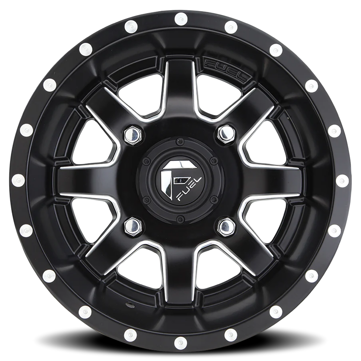 Aluminum Wheels 30X6 Maverick UTV D538 4 On 156 Matte Black Milled 132 Bore 1 Offset Fuel Off Road Wheels