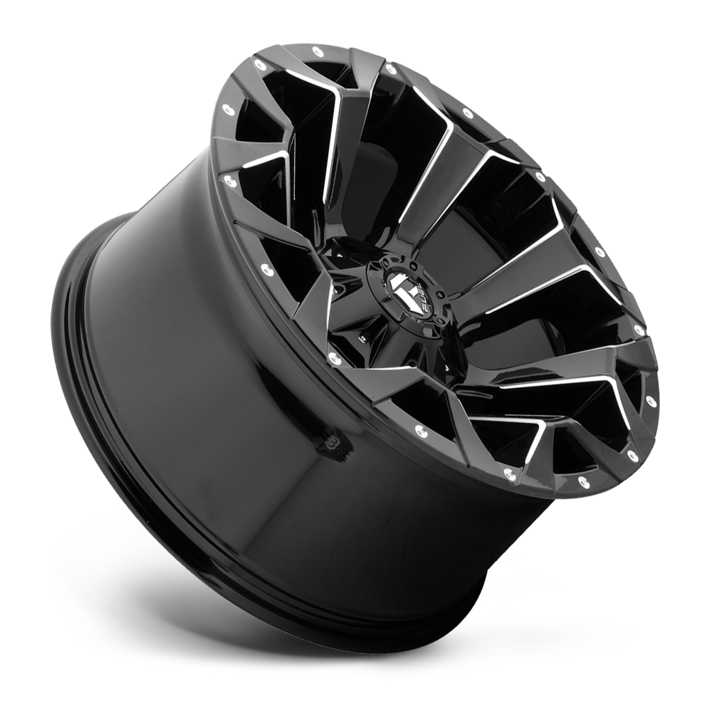 Aluminum Wheels 20X9 Assault D546 6 On 135/6 On 139.7 Matte Black Milled 106.4 Bore 1 Offset 8 Spoke Fuel Off Road Wheels