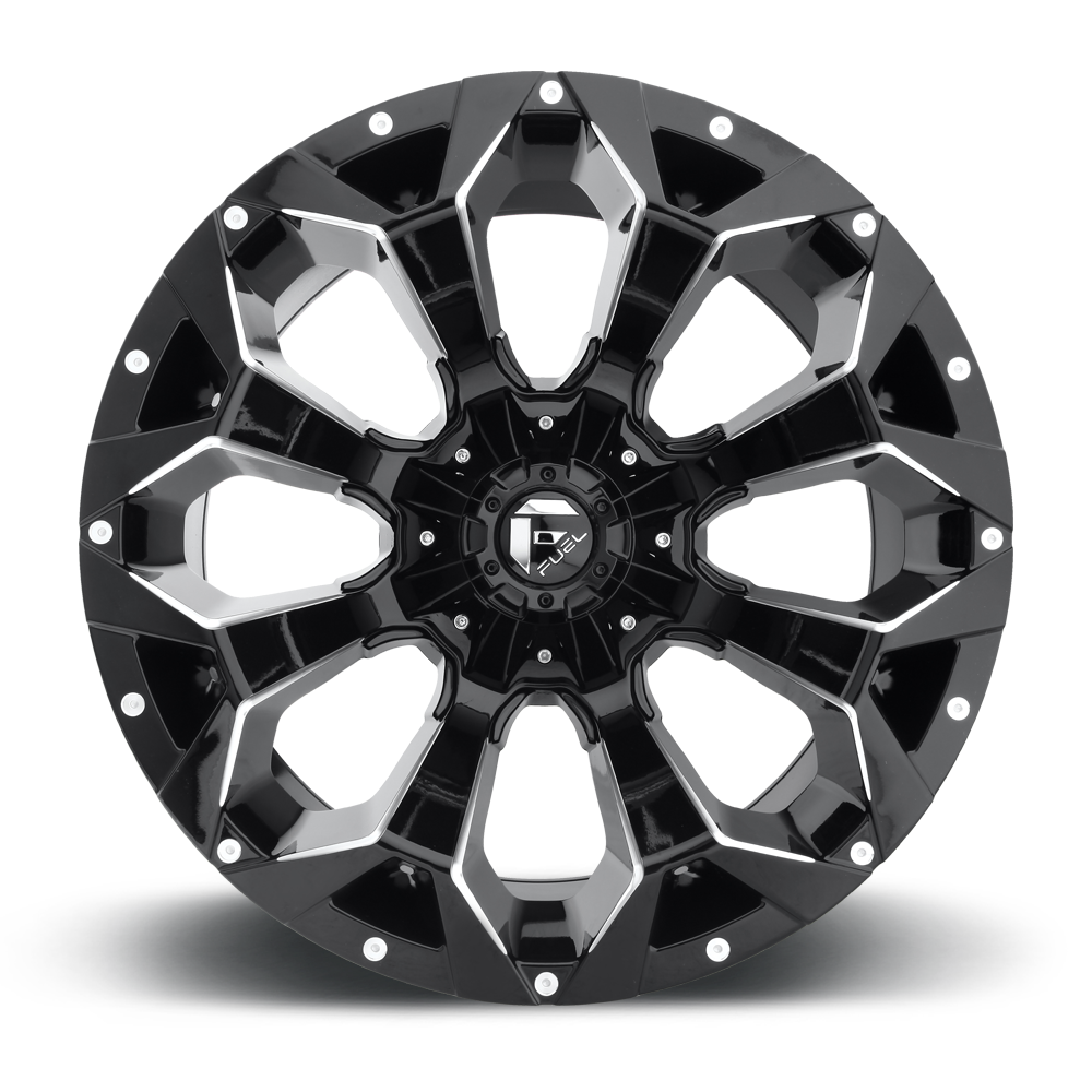Aluminum Wheels 22X10 Assault D546 8 On 180 Matte Black Milled 124.3 Bore -18 Offset 8 Spoke Fuel Off Road Wheels