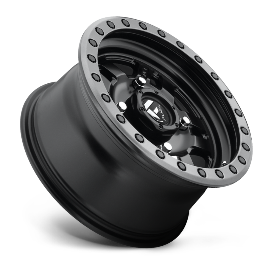 Aluminum Wheels 14X7 Anza UTV D557 4 On 156 Matte Black Beadlock 132 Bore 38 Offset 5 Spoke Fuel Off Road Wheels