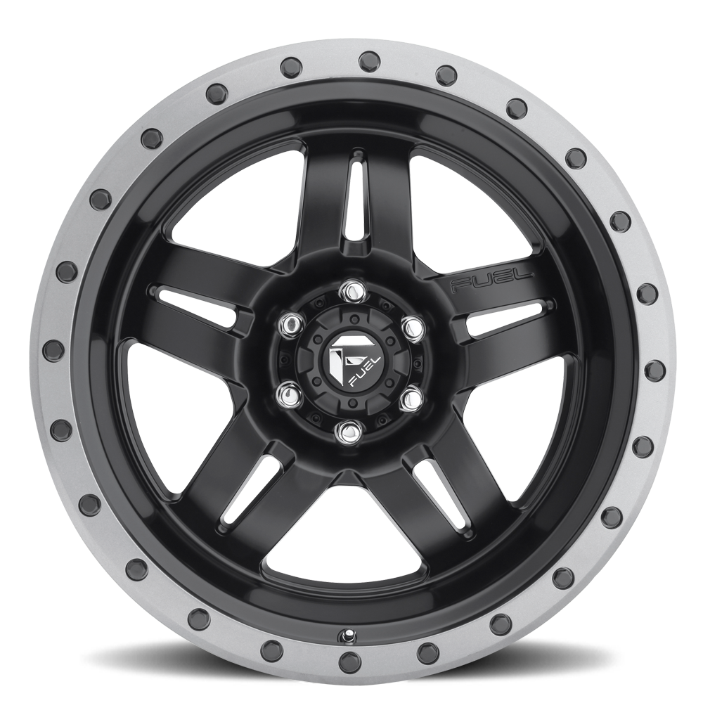 Aluminum Wheels 18X9 Anza D557 6 On 135 Matte Black 87.1 Bore 1 Offset 5 Spoke Fuel Off Road Wheels