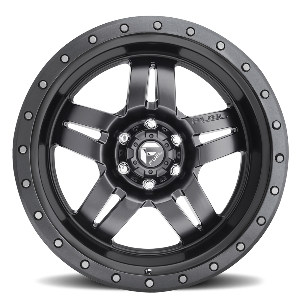 Aluminum Wheels 18X9 Anza D558 8 On 165.1 Matte Gunmetal Gray 125.2 Bore 1 Offset 5 Spoke Fuel Off Road Wheels