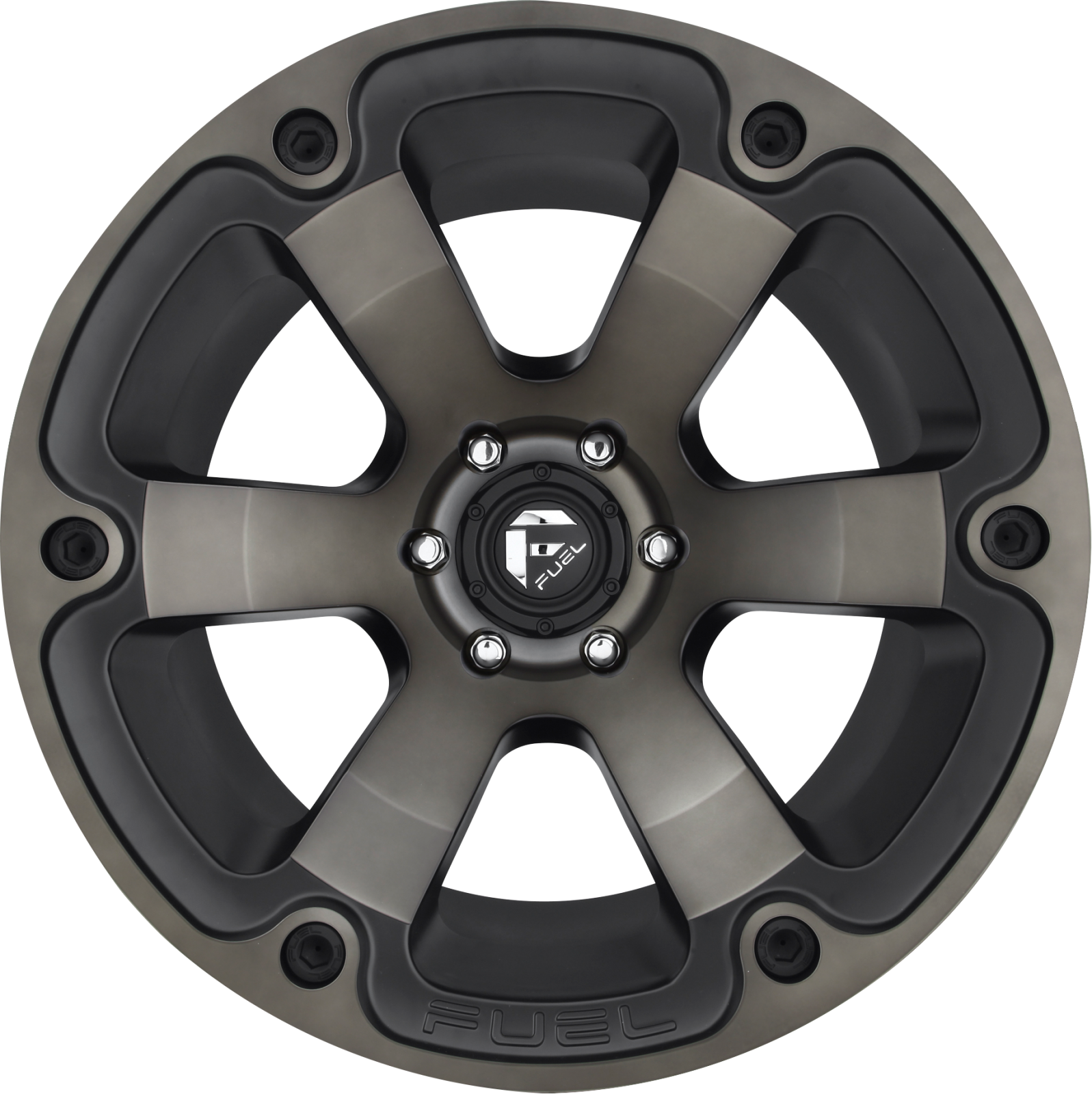 Aluminum Wheels 18X9 Beast D564 6 On 135 Matte Black/Machined Dark Tint 87.1 Bore 20 Offset 6 Spoke Fuel Off Road Wheels