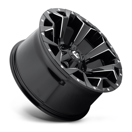 Aluminum Wheels 20X10 Assault D576 6 On 135/6 On 139.7 Gloss Black Milled 106.4 Bore -18 Offset 8 Spoke Fuel Off Road Wheels