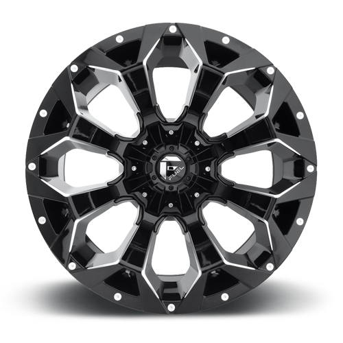 Aluminum Wheels 20X10 Assault D576 6 On 135/6 On 139.7 Gloss Black Milled 106.4 Bore -18 Offset 8 Spoke Fuel Off Road Wheels