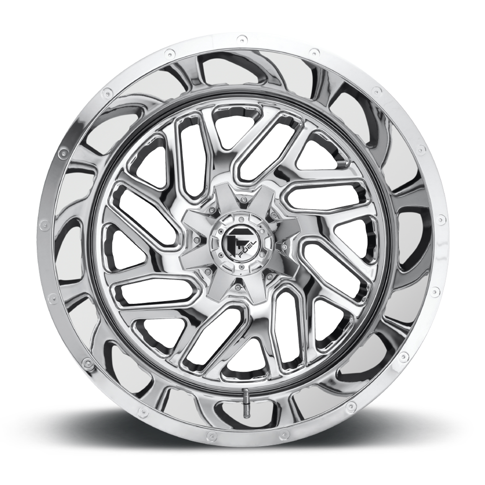 Aluminum Wheels 24X12 Triton D609 8 On 170 Chrome Plated 125.1 Bore -44 Offset Mesh Spoke Fuel Off Road Wheels