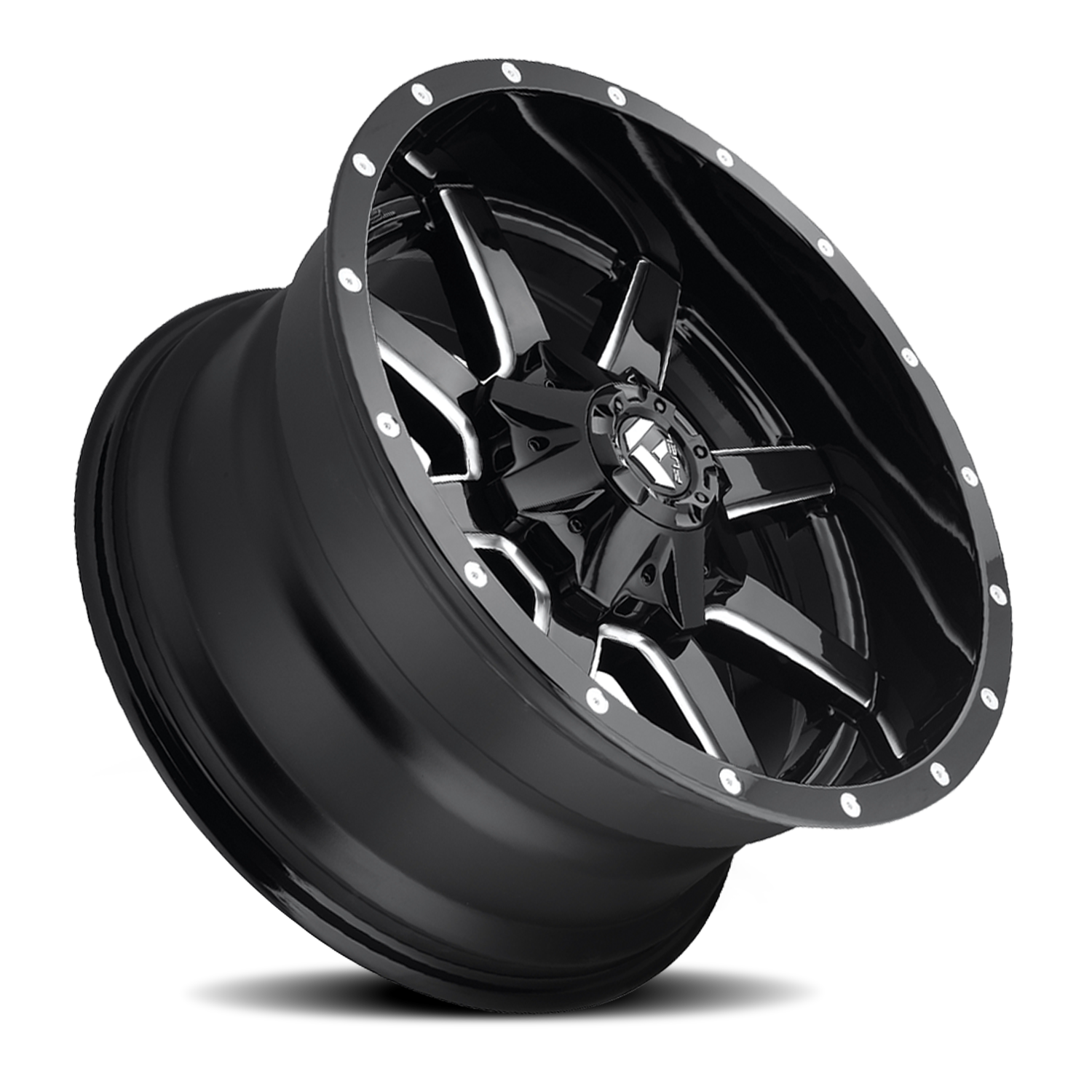 Aluminum Wheels 22X12 Maverick D610 6 On 135/6 On 139.7 Gloss Black Milled 106.1 Bore -45 Offset Fuel Off Road Wheels
