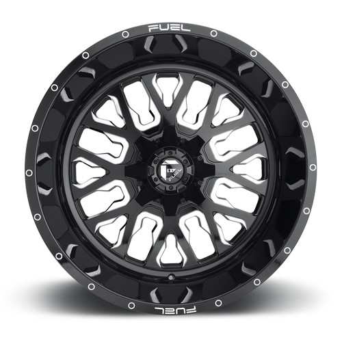 Aluminum Wheels 20X9 Stroke D611 5 On 114.3/5 On 127 Gloss Black/Milled 78.1 Bore 1 Offset Fuel Off Road Wheels