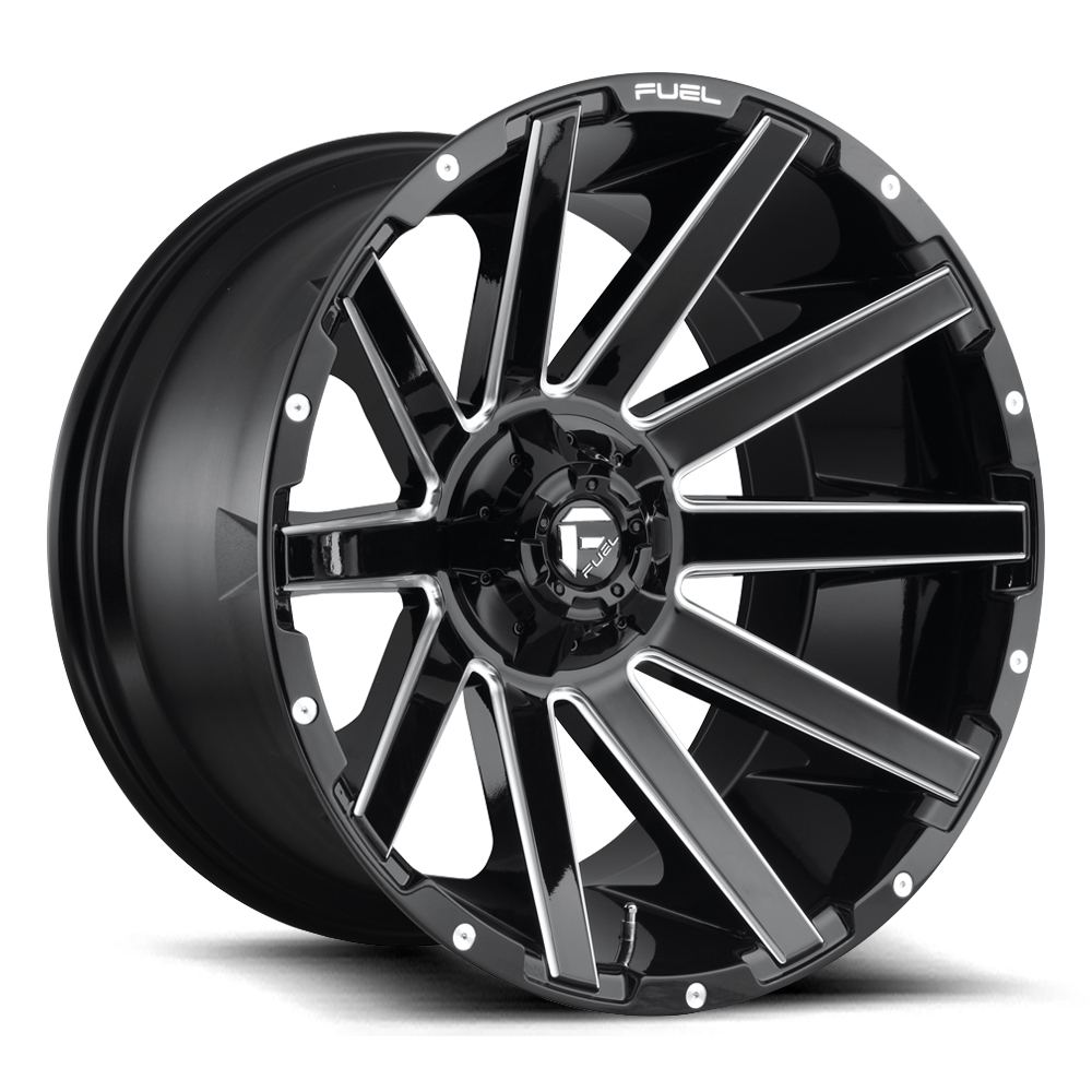 Aluminum Wheels 20X9 Contra D616 5 On 139.7/5 On 150 Matte Black Milled 110.3 Bore 20 Offset Multi Spoke Fuel Off Road Wheels