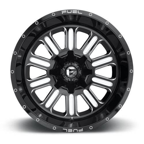 Aluminum Wheels 20X10 Hardline D620 8 On 165.1 Gloss Black Milled 125.2 Bore -18 Offset Fuel Off Road Wheels