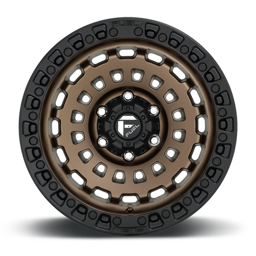 Aluminum Wheels 18X9 Zephyr D634 6 On 135 Matte Bronze W/Black Bead Ring 87.1 Bore 1 Offset Fuel Off Road Wheels