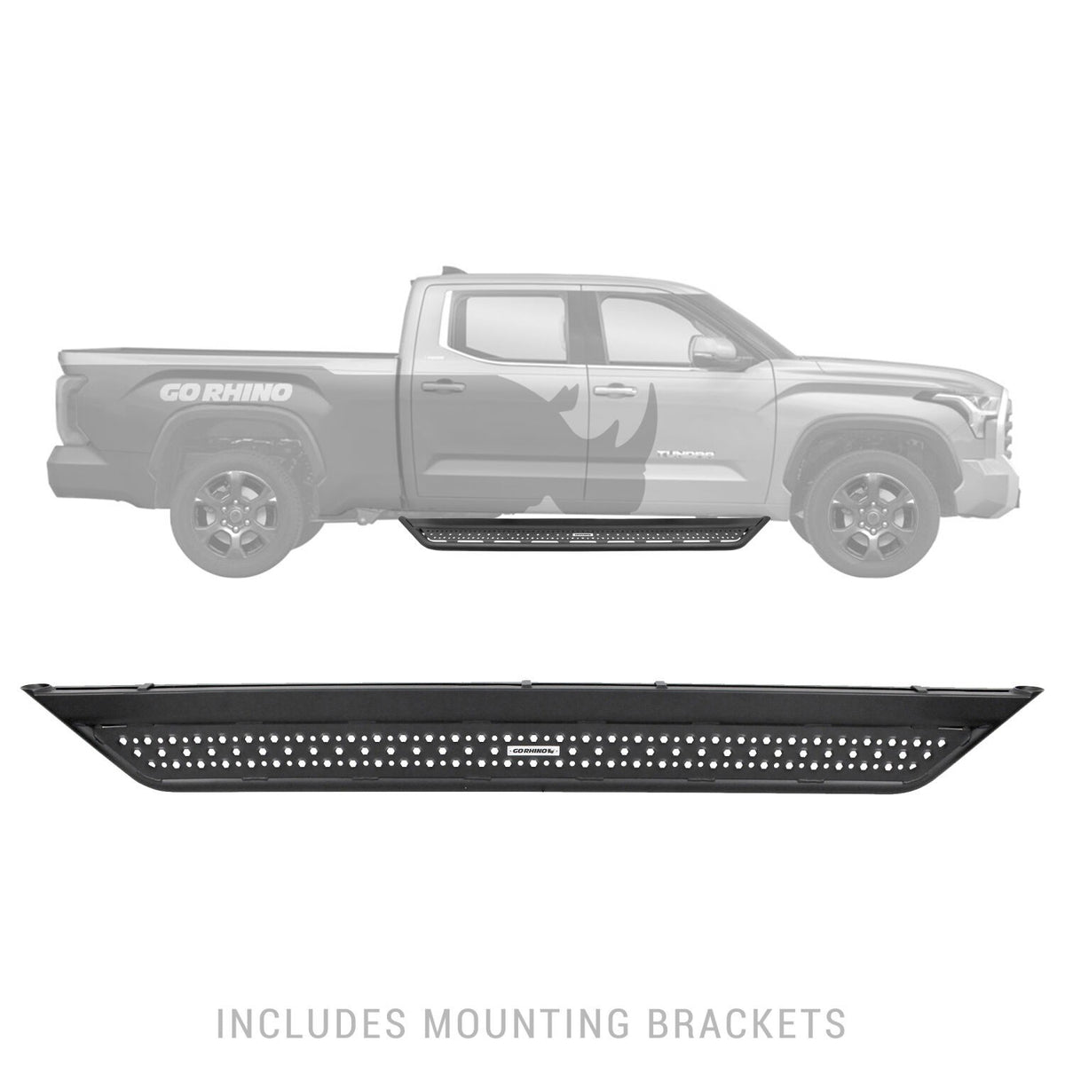 Dominator Xtreme D6 SideSteps Complete Kit: SideStep + Brackets Sold in pairs Textured Black 2023-2026 Toyota Sequoia Go Rhino