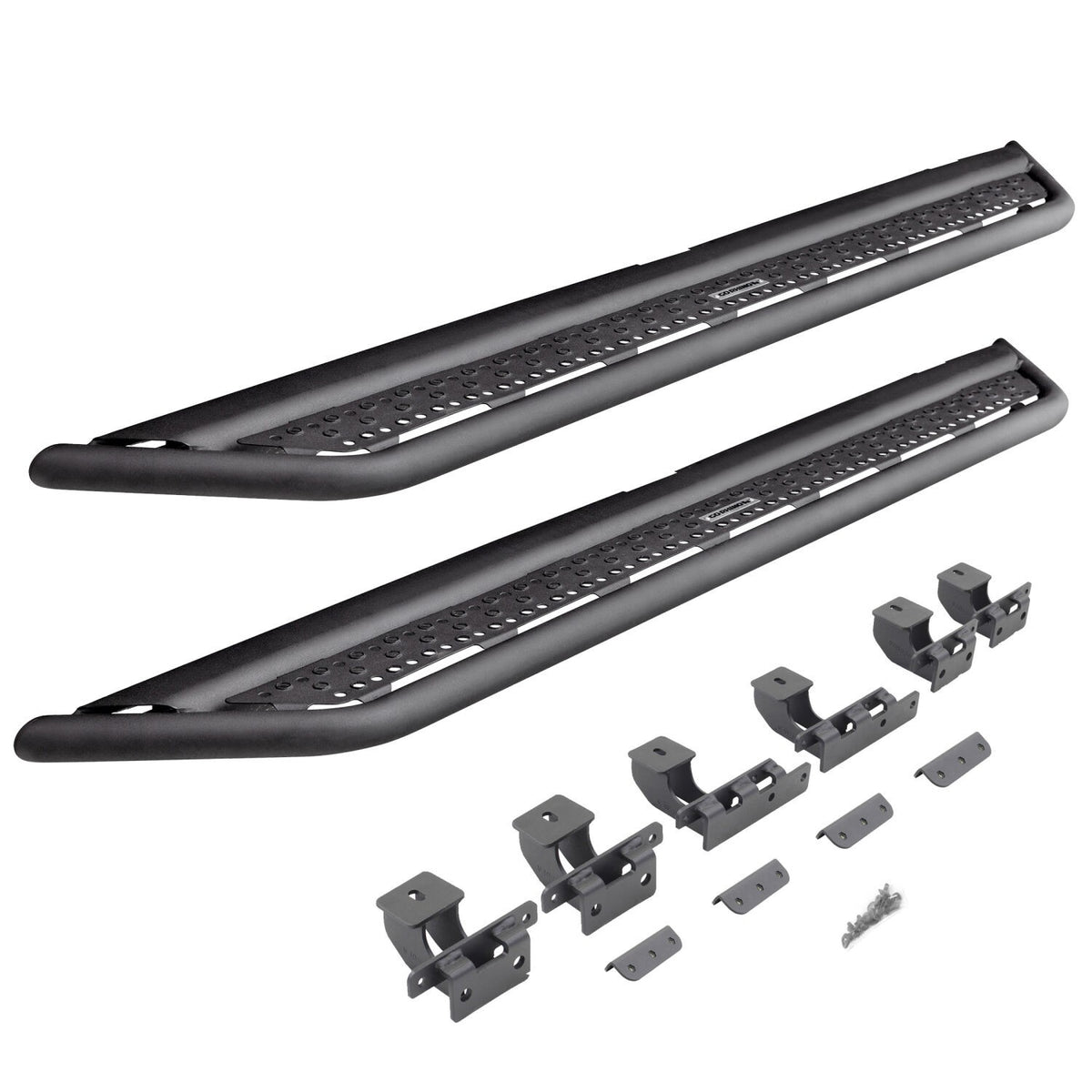 Dominator Xtreme D6 SideSteps With Mounting Bracket Kit Textured Black 2018-2026 Jeep Wrangler Go Rhino