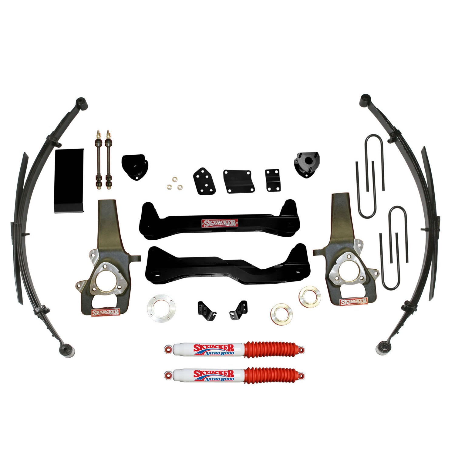 Suspension Lift Kit w/Shock Nitro Shocks 6 Inch Lift System 4 Shocks 06-08 Dodge Ram 1500 Skyjacker