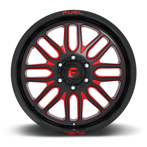 Aluminum Wheels 20X10 Ignite D663 6 On 135 Gloss Black Red Tinted Clear 87.1 Bore -18 Offset Fuel Off Road Wheels