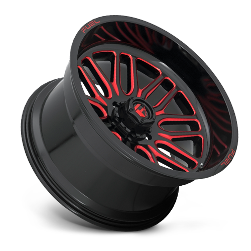 Aluminum Wheels 20X9 Ignite D663 6 On 139.7 Gloss Black Red Tinted Clear 106.1 Bore 19 Offset Fuel Off Road Wheels