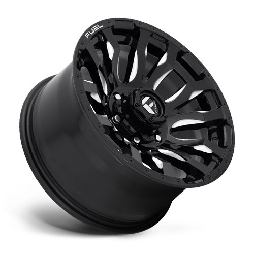 Aluminum Wheels 20X10 Blitz D673 6 On 139.7 Gloss Black Milled 106.1 Bore -18 Offset Multi Spoke 39 Lbs Fuel Off Road Wheels
