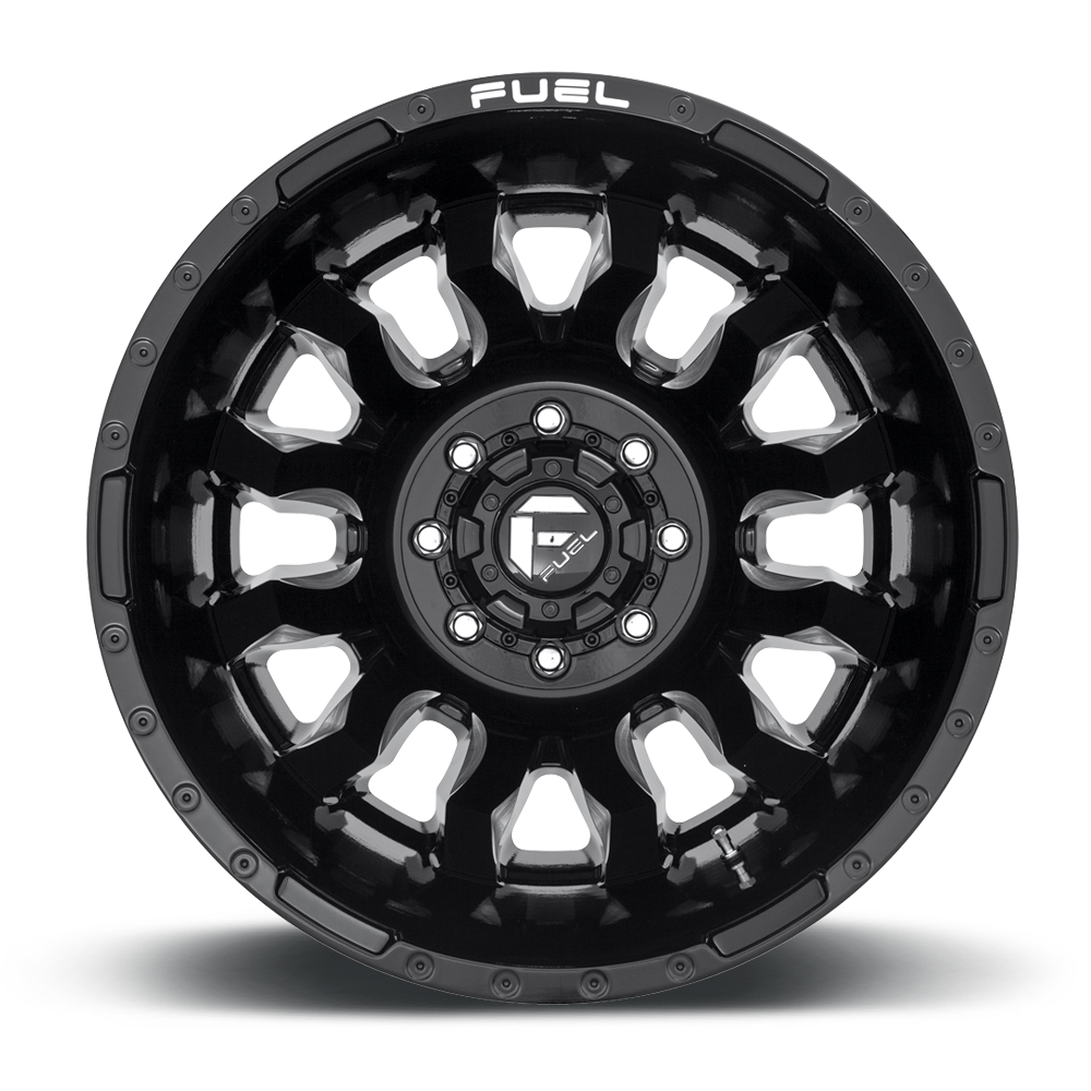 Dually Wheels 20X8.25 Blitz Dually D673 8 On 165.1 Gloss Black Milled 121.5 Bore -240 Offset Multi Spoke Outer Dually Fuel Off Road Wheels