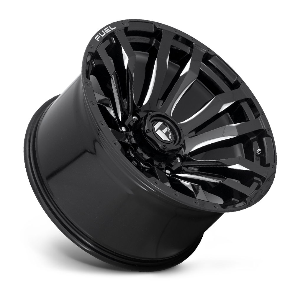 Aluminum Wheels 20X9 Blitz D673 8 On 180 Gloss Black Milled 124.2 Bore 20 Offset Multi Spoke Fuel Off Road Wheels