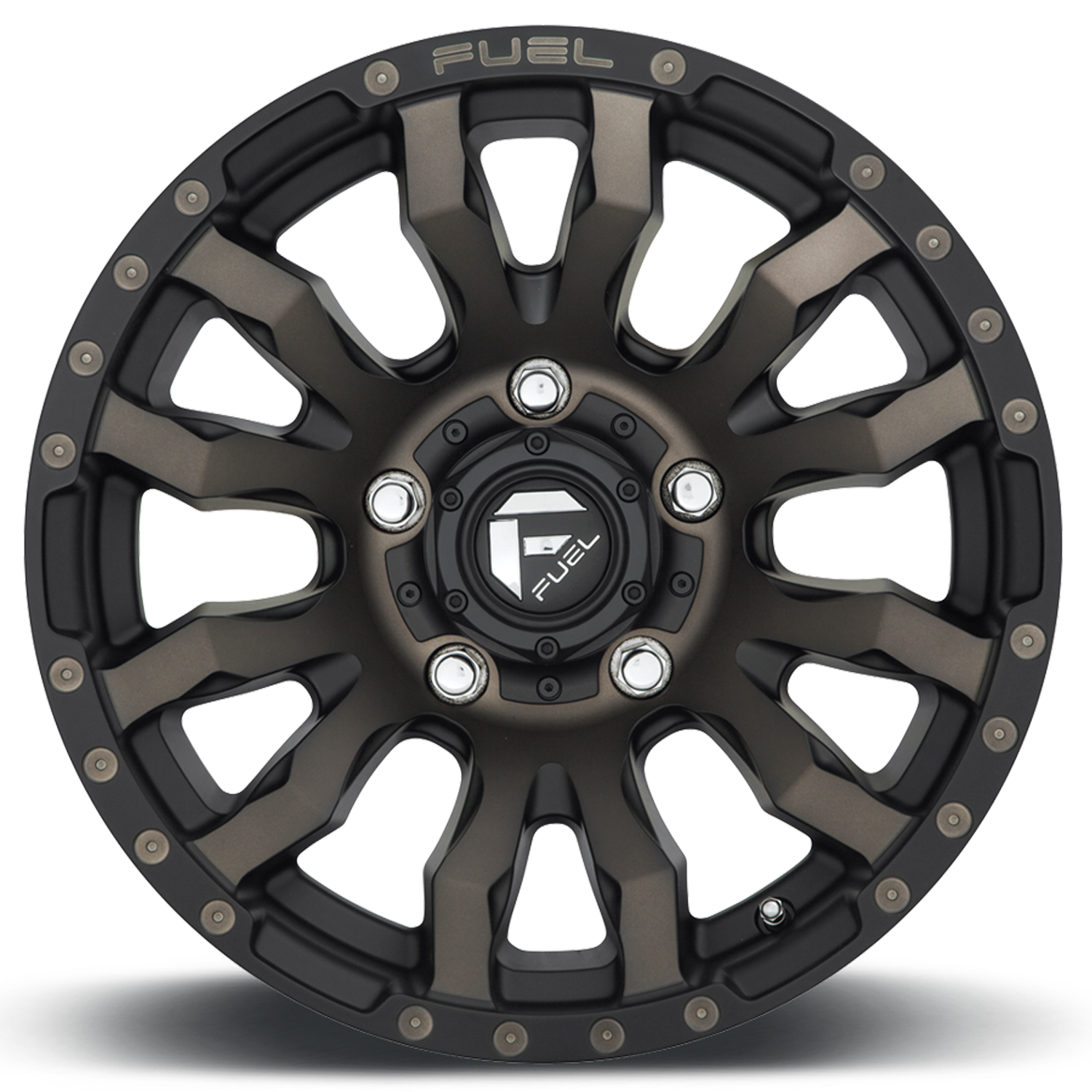 Aluminum Wheels 17X9 Blitz D674 5 On 150 Matte Black Double Dark Tint 110.2 Bore 1 Offset Multi Spoke Fuel Off Road Wheels