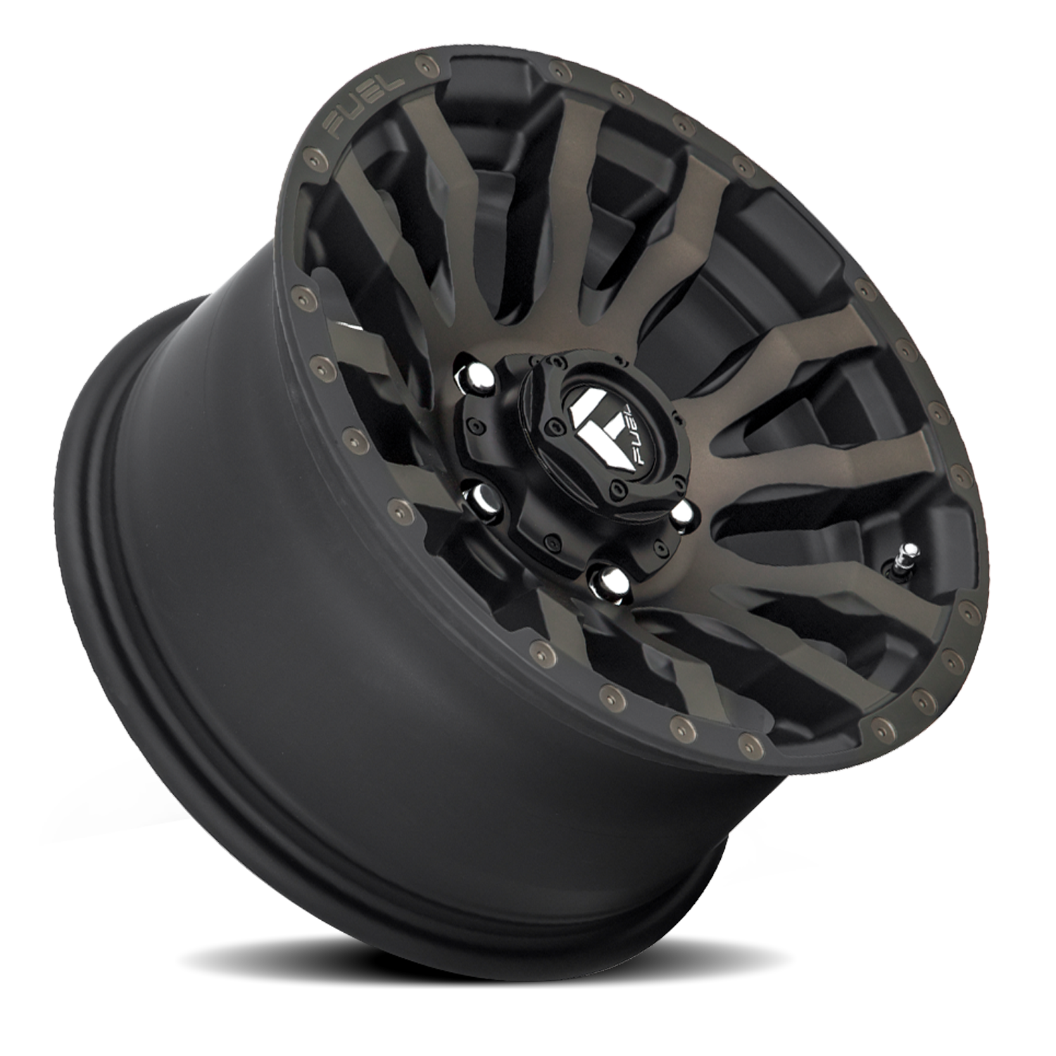 Aluminum Wheels 18X9 Blitz D674 5 On 127 Matte Black Double Dark Tint 71.5 Bore -12 Offset Multi Spoke Fuel Off Road Wheels