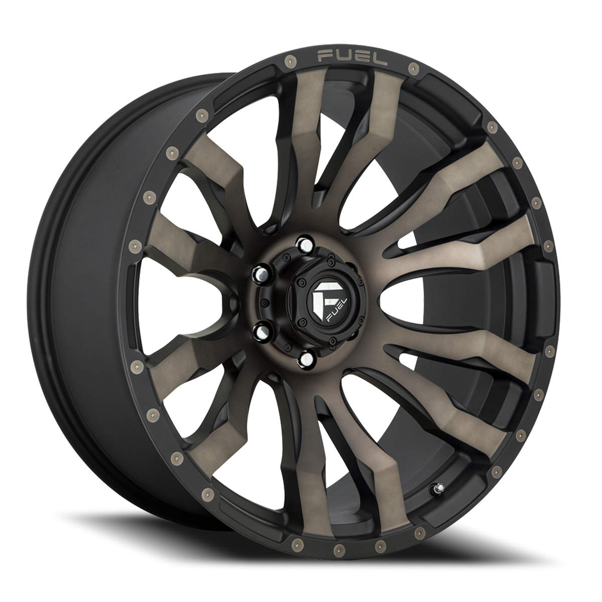 Aluminum Wheels 20X10 Blitz D674 6 On 135 Matte Black Double Dark Tint 87.1 Bore -18 Offset Multi Spoke Fuel Off Road Wheels