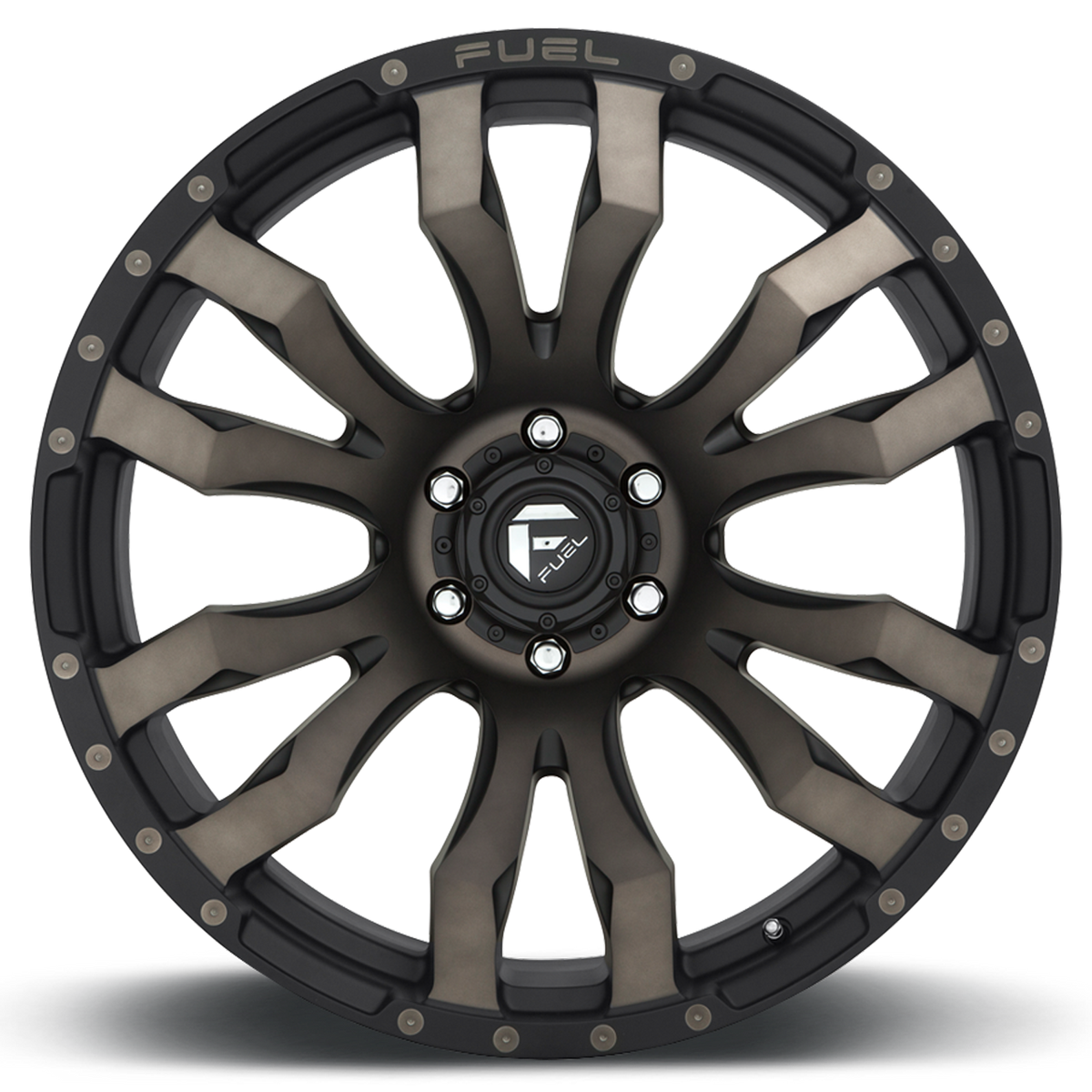 Aluminum Wheels 20X10 Blitz D674 6 On 135 Matte Black Double Dark Tint 87.1 Bore -18 Offset Multi Spoke Fuel Off Road Wheels