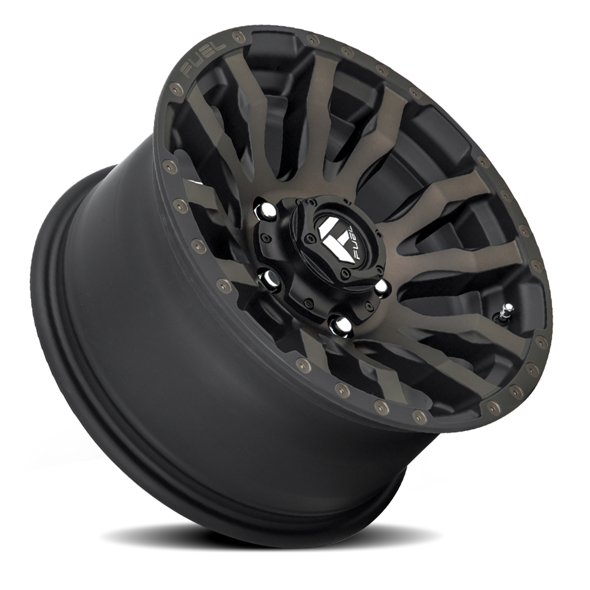 Aluminum Wheels 20X9 Blitz D674 5 On 150 Matte Black Double Dark Tint 110.1 Bore 20 Offset Multi Spoke Fuel Off Road Wheels