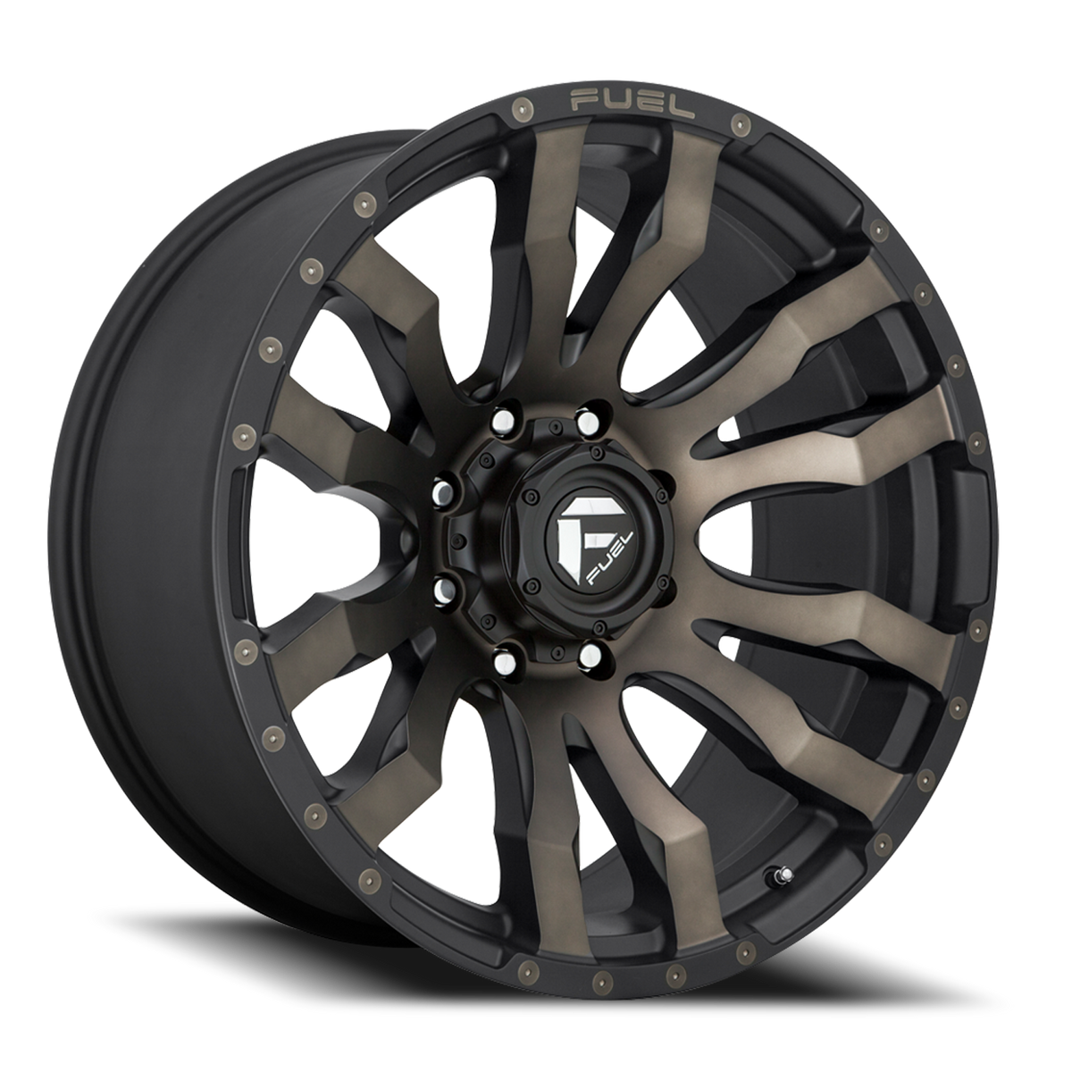 Aluminum Wheels 20X9 Blitz D674 8 On 165.1 Matte Black Double Dark Tint 125.1 Bore 1 Offset Multi Spoke Fuel Off Road Wheels