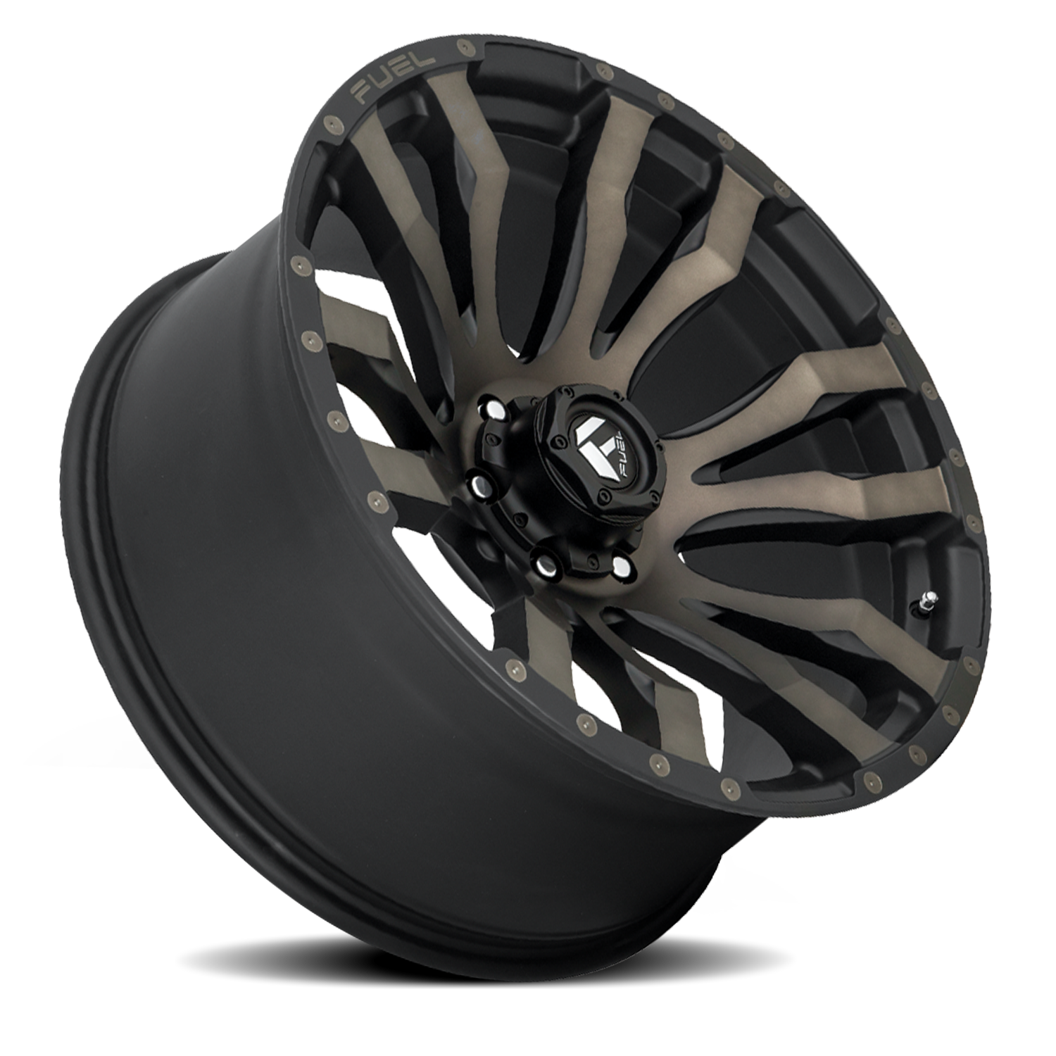 Aluminum Wheels 20X9 Blitz D674 6 On 135 Matte Black Double Dark Tint 87.1 Bore 1 Offset Multi Spoke Fuel Off Road Wheels