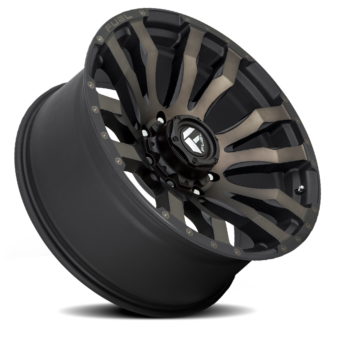 Aluminum Wheels 22X10 Blitz D674 8 On 165.1 Matte Black Double Dark Tint 125.1 Bore -18 Offset Multi Spoke Fuel Off Road Wheels