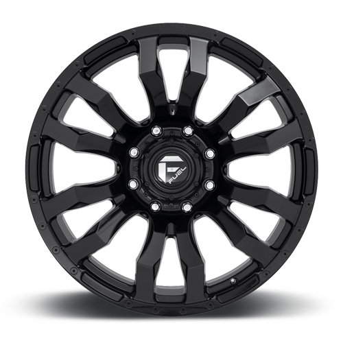 Aluminum Wheels 18X9 Blitz D675 8 On 165.1 Gloss Black 125.1 Bore 1 Offset Multi Spoke Fuel Off Road Wheels