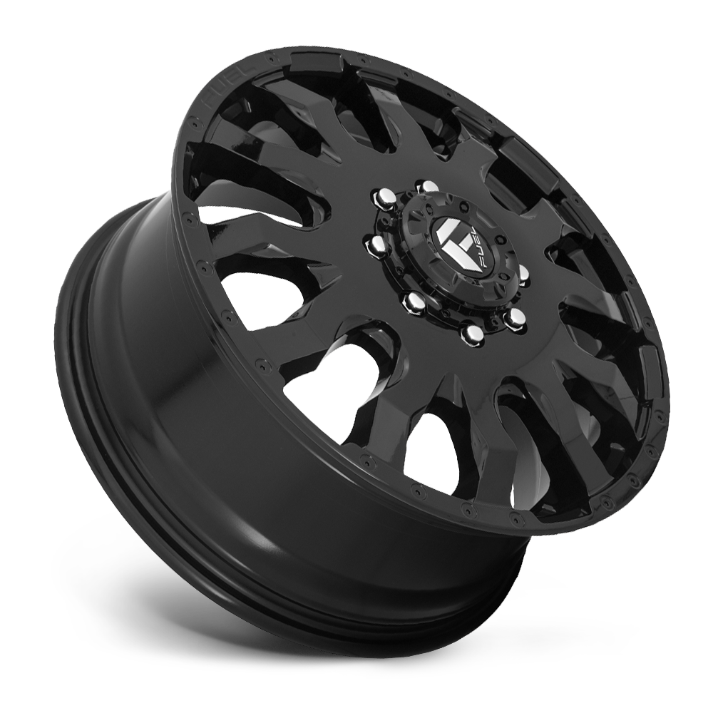 Dually Wheels 20X8.25 Blitz Dually D675 8 On 165.1 Gloss Black 121.5 Bore 105 Offset Multi Spoke Front Dually Fuel Off Road Wheels