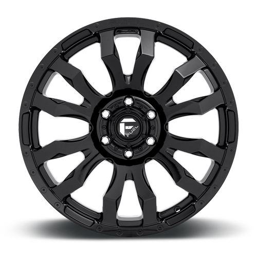 Aluminum Wheels 22X10 Blitz D675 6 On 135 Gloss Black 87.1 Bore -18 Offset Multi Spoke Fuel Off Road Wheels