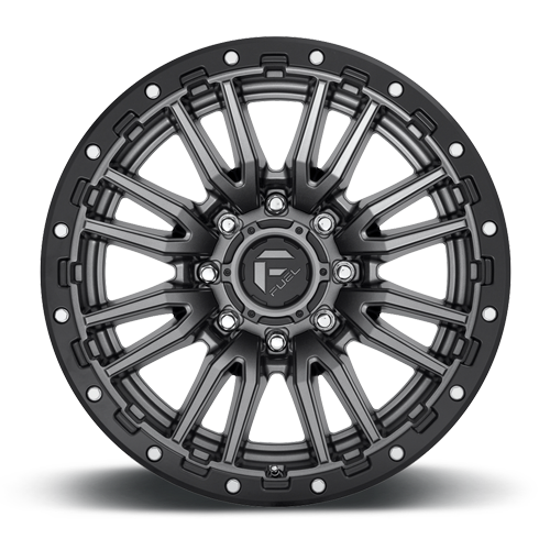 Aluminum Wheels 20X9 Rebel D680 8 On 165.1 Matte Gunmetal Gray Black Bead Ring 125.2 Bore 1 Offset Fuel Off Road Wheels