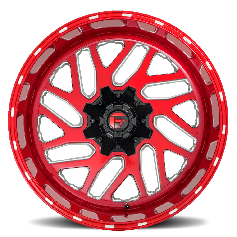 Aluminum Wheels 20X10 Triton D691 8 On 180 Candy Red Milled 124.2 Bore -18 Offset Mesh Spoke Fuel Off Road Wheels