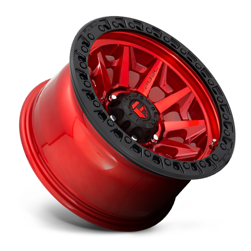 Aluminum Wheels 20X10 Covert D695 5 On 127 Candy Red Black Bead Ring 71.5 Bore -18 Offset Multi Spoke Fuel Off Road Wheels
