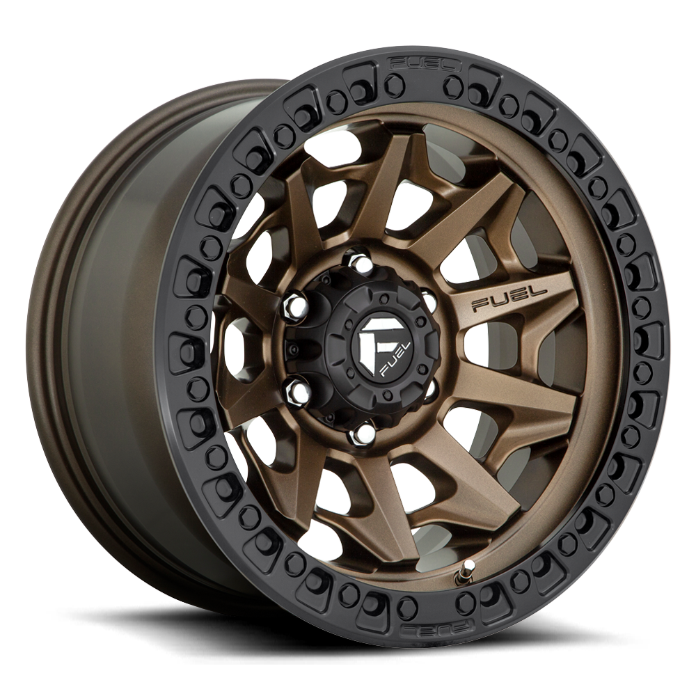 Aluminum Wheels 17X9 Covert D696 8 On 170 Matte Bronze Black Bead Ring 125.12 Bore 1 Offset Multi Spoke Fuel Off Road Wheels