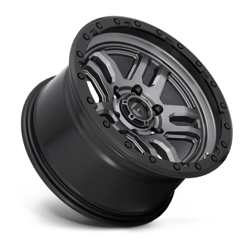 Aluminum Wheels 18X9 AMMO D701 6 On 139.7 Matte Gunmetal Gray W/Black Bead Ring 106.1 Bore 1 Offset 5 Spoke Fuel Off Road Wheels