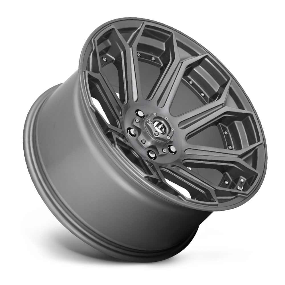Aluminum Wheels 18X9 Siege D705 5 On 150 Brushed Gunmetal Gray Tinted Clear 110.2 Bore 1 Offset Fuel Off Road Wheels
