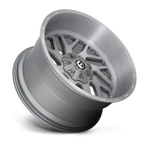 Aluminum Wheels 20X12 Triton Platinum D715 5 On 127/5 On 139.7 Brush Gunmetal Gray/Clear Tint 87.1 Bore -43 Offset Mesh Spoke Fuel Off Road Wheels