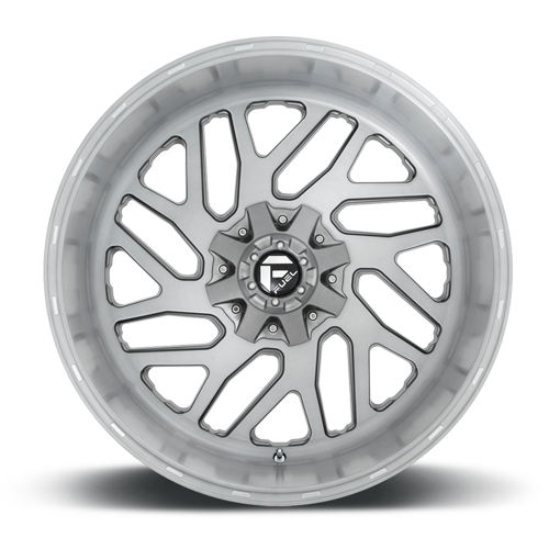 Aluminum Wheels 20X12 Triton Platinum D715 5 On 127/5 On 139.7 Brush Gunmetal Gray/Clear Tint 87.1 Bore -43 Offset Mesh Spoke Fuel Off Road Wheels