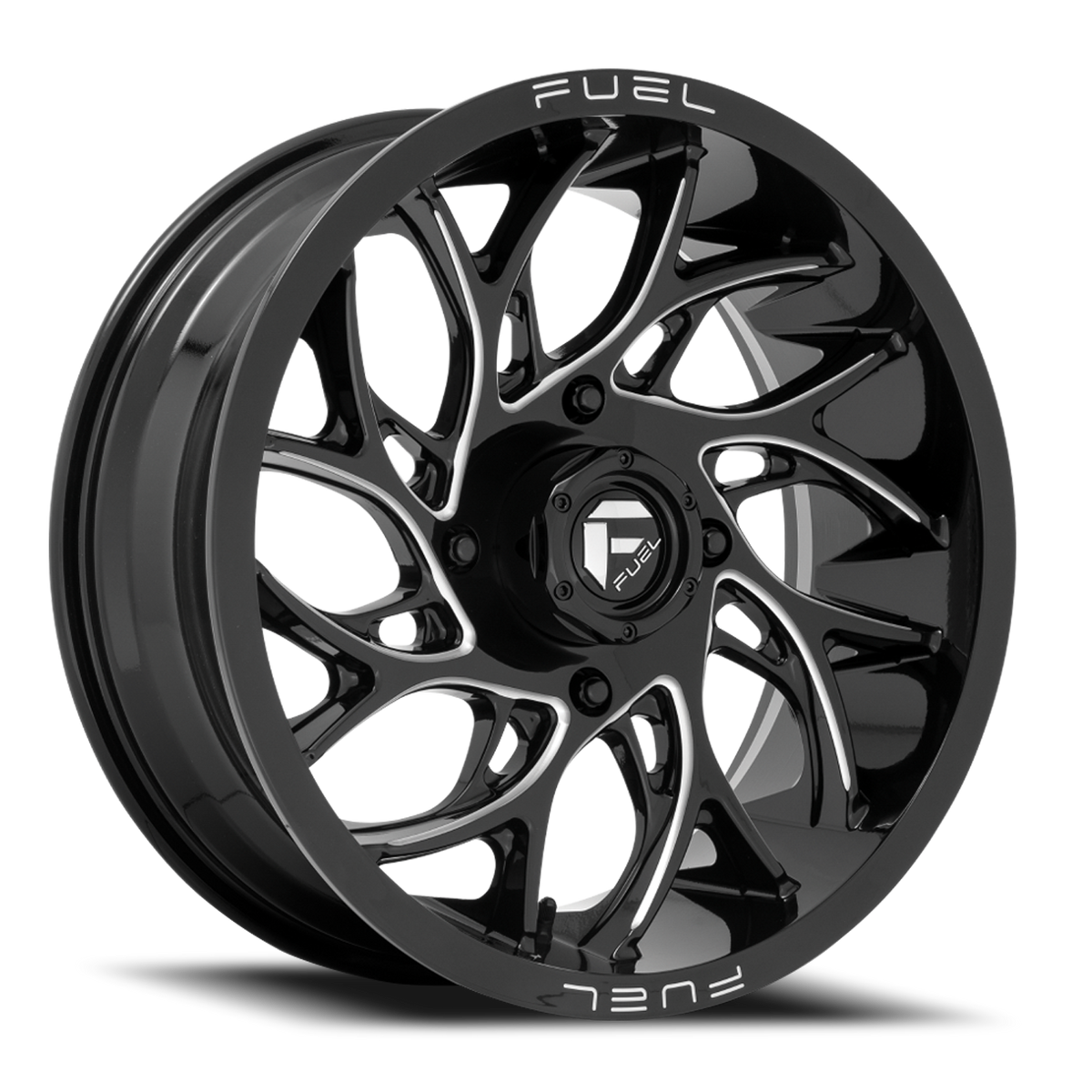 Aluminum Wheels 22X7 Runner UTV D741 4 On 156 Gloss Black Milled 132 Bore 13 Offset Fuel Off Road Wheels